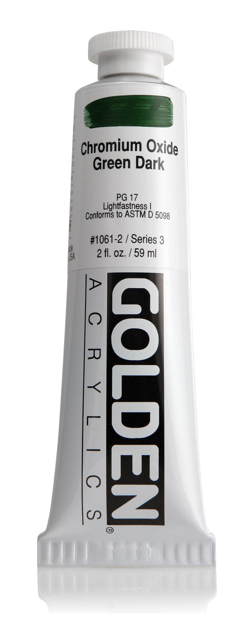 HB ACRYLIC PAINT  CHROM OX GREEN DARK 2OZ